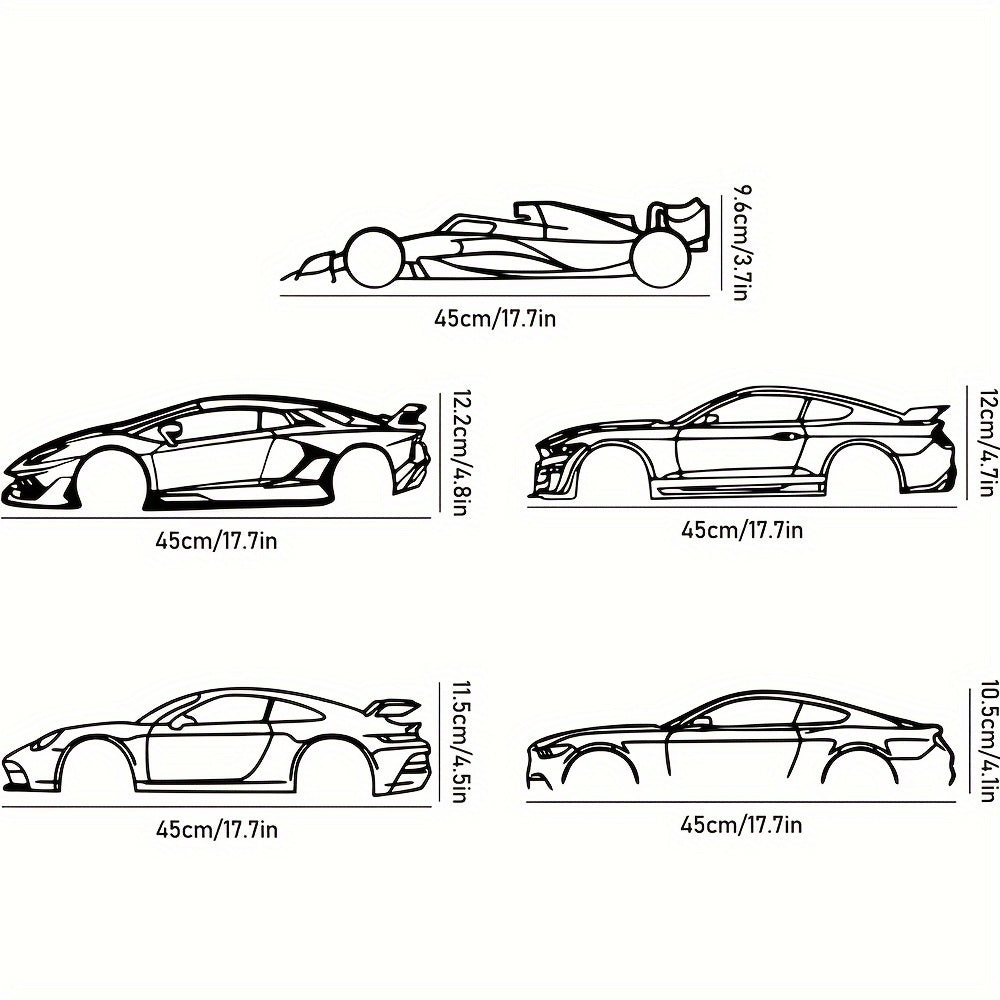 Metal Formula Racing Car Wall Art لوحة فنية جدارية لسيارة سباق الفورمولا المعدنية
