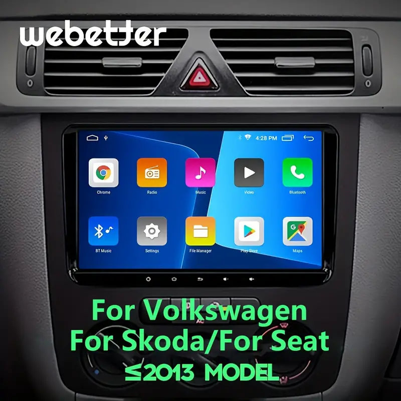 Carplay 9-inch Touchscreen Android Compatible with Volkswagen Skoda Seat كاربلاي شاشة اندرويد 9 انش تناسب فولكسفاجن سكودا سيات