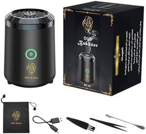 Portable Bukhoor Burner Mini Electric and Rechargable Aroma Diffuser 10800060 موقد بخور محمول كهربائي صغير وقابل لإعادة الشحن مع ناشر رائحة
