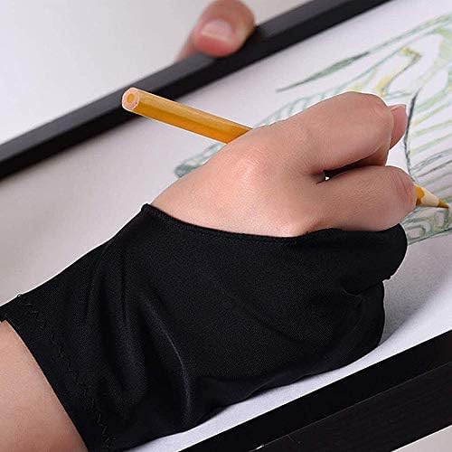 Alayjah, Two-Finger Non-Slip Art Glove, 1 Piece, Smudge-Free Drawing Support for Artists & Digital Painting  قفاز فني غير قابل للانزلاق بإصبعين  قطعة واحدة، يمنع التلطخ ويدعم الرسم للفنانين والرسم الرقمي