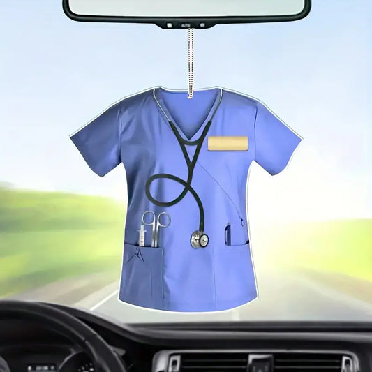 Mini Doctor Nurse Uniform Acrylic Keychain ملابس دكتور ممرض لزينة السيارة