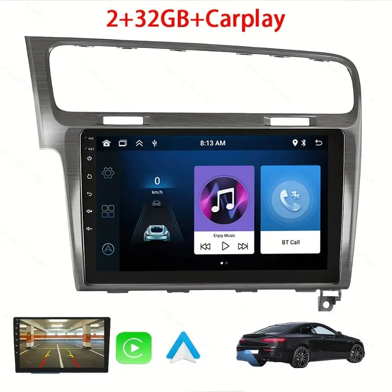 2+32GB Android 12 10.1-inch Display Carplay 1y warranty Compatible with Volkswagen Golf 7 2013-2018 ضمان سنة شاشة نظام ترفية اندرويد 12 فولكسفاجن جولف