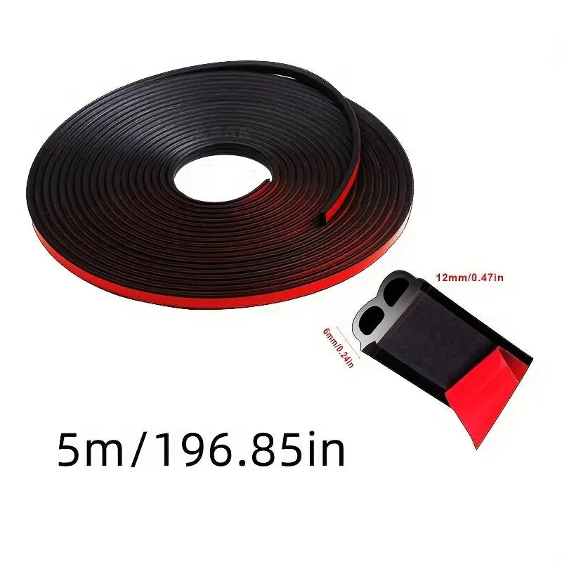 5M Car Door Seal Strip, Synthetic Rubber Pinstriping Tape شريط عزل صوت وحرارة على  باب السيارة 5 متر، شريط تحديد صناعي من المطاط