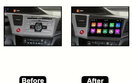 1 year warranty 9-inch Android 12 Wireless CarPlay compatible with Honda Civic 2012- 2023 ضمان سنة شاشة اندرويد 12 كاربلاي هوندا سيفيك