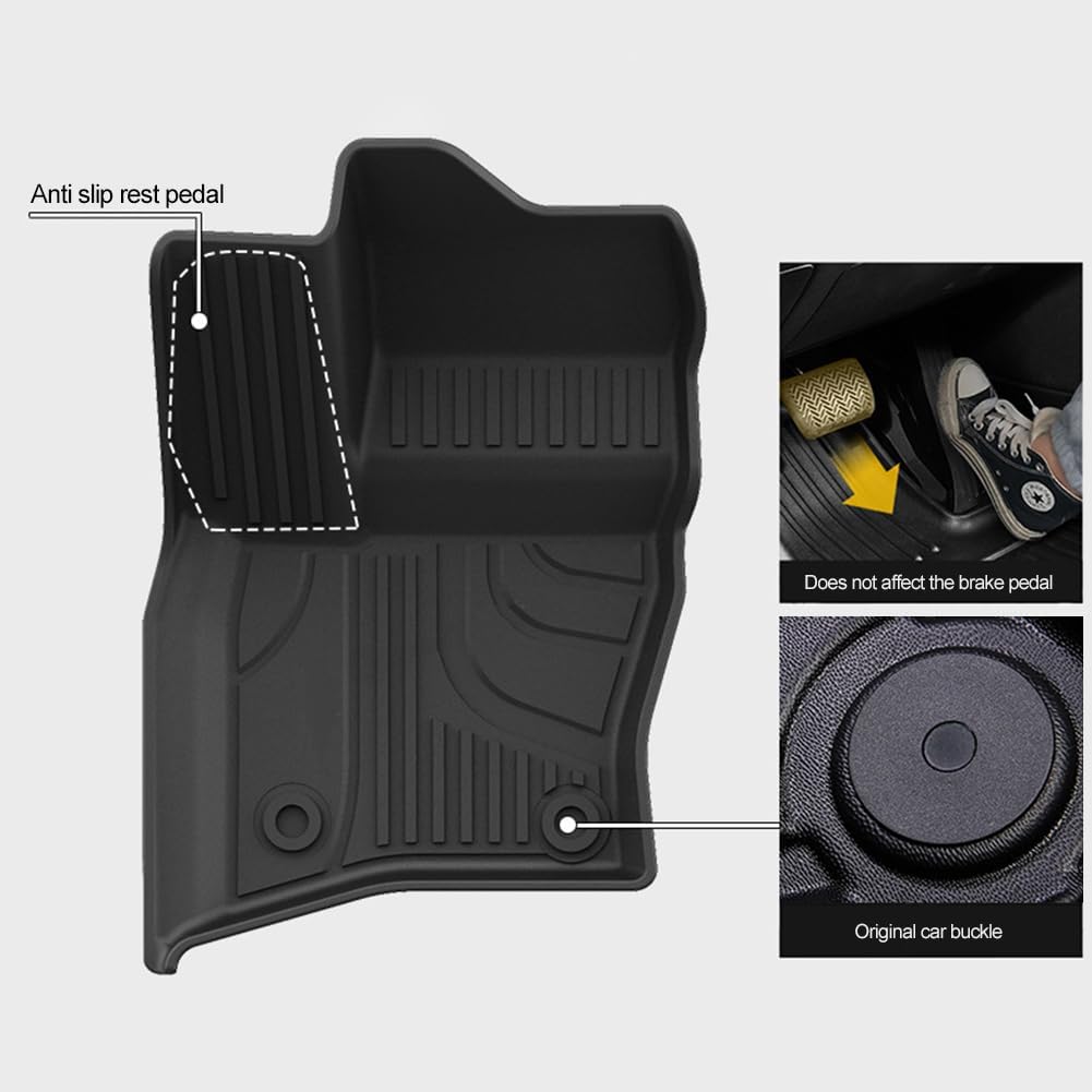 Floor Mats Range Rover Defender Anti-Slip Waterproof Liner ارضيات مضادة للماء والانزلاق لاندروفر ديفندر