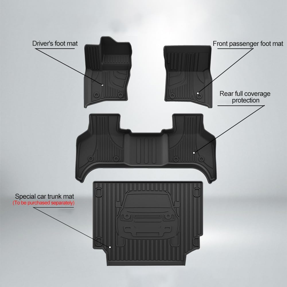 Floor Mats Range Rover Defender Anti-Slip Waterproof Liner ارضيات مضادة للماء والانزلاق لاندروفر ديفندر