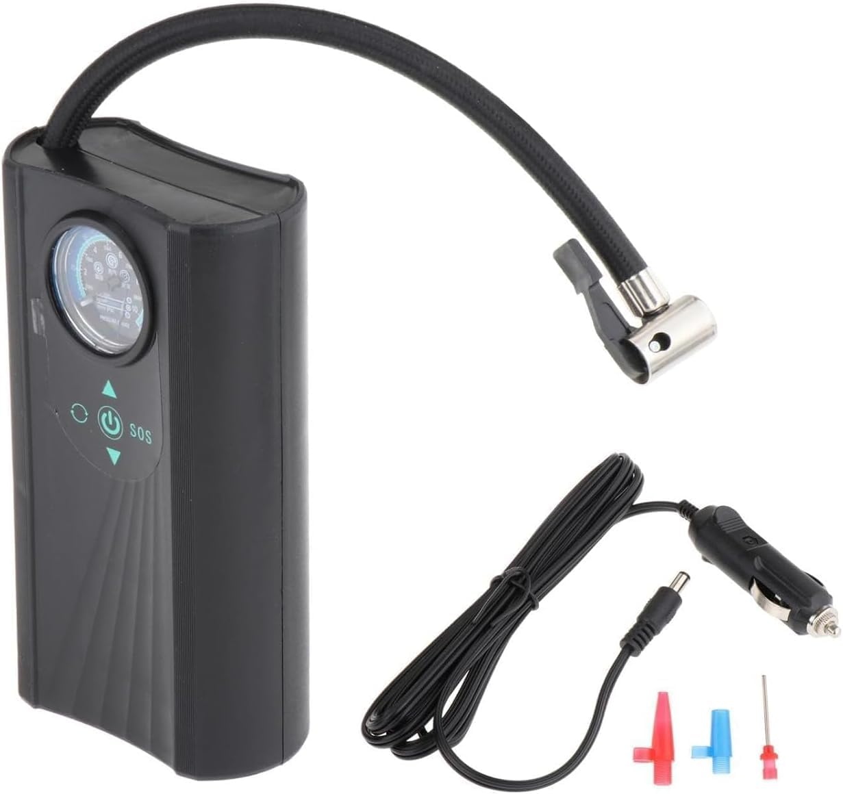 Portable Electric Air Compressor, 1 Piece, Tire Inflator Pump for Fast Emergency Use, Compact & Easy to Carry,Compact Size ضاغط هواء كهربائي محمول، قطعة واحدة، مضخة نفخ إطارات للاستخدام السريع في حالات الطوارئ، مدمج وسهل الحمل، بحجم صغير