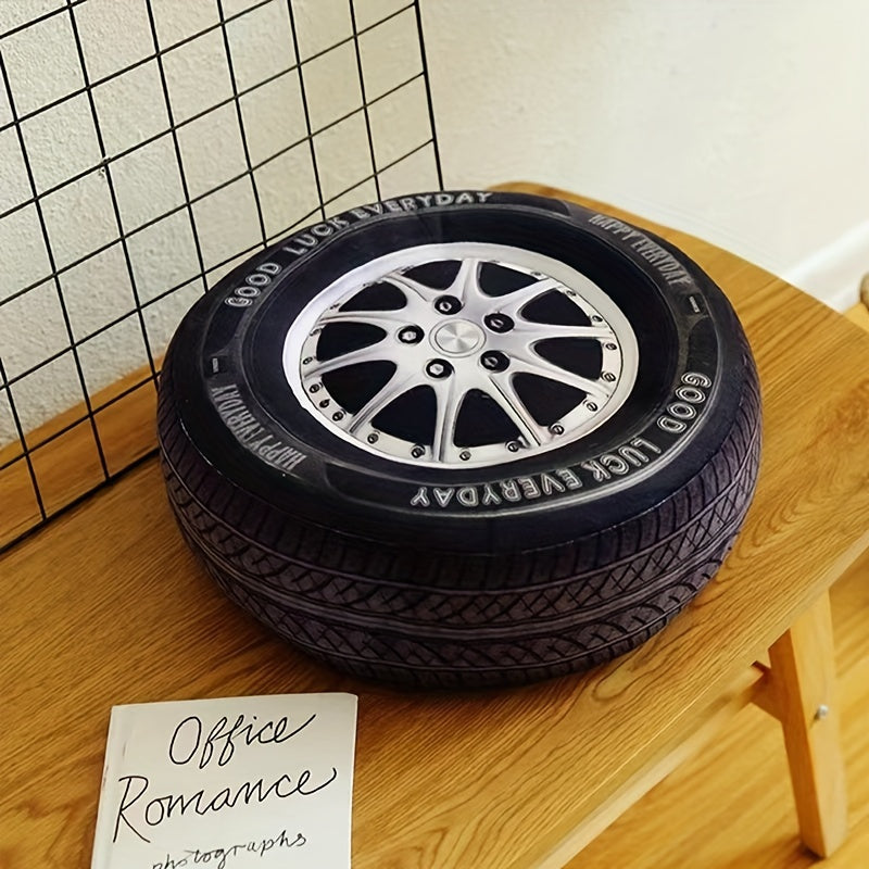 1pc Contemporary Car Tire Design  Pillow قطعة واحدة من وسادة بتصميم إطار السيارة المعاصر