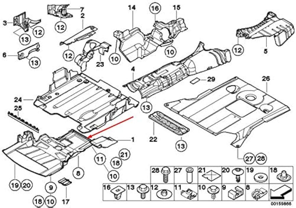 Used  BMW E46 Coupe 1999-2005 under engine cover | بي ام دبليو E46 كوبيه under engine cover 8268344