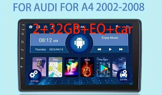 2GB+64GB 9” Touch Screen Android 13 Compatible with Audi A4 2002-2008 شاشة نظام ترفية اندرويد 13 اودي