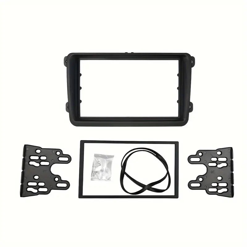 Double Din Car Radio Fascia Frame compatible with VW Touran Caddy SEAT SKODA Leon Fabia Octavia  فريم لشاشة مناسب فولكسفاجن سيات سكودا