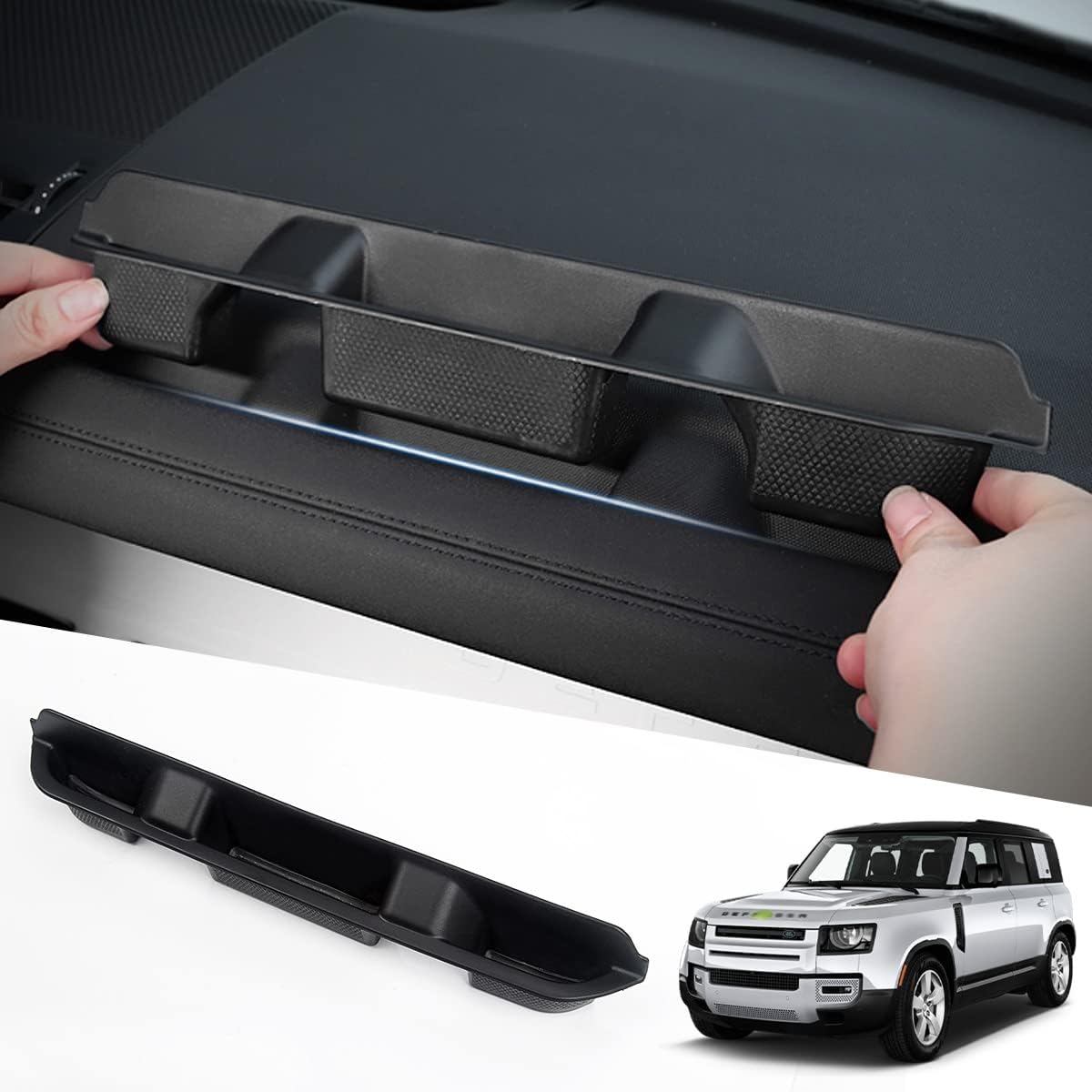 Land Rover Defender Dashboard Storage Organizer with Non-Slip Mat  مكان تخزين للطبلون مانع للانزلاق لاندروفر ديفندر