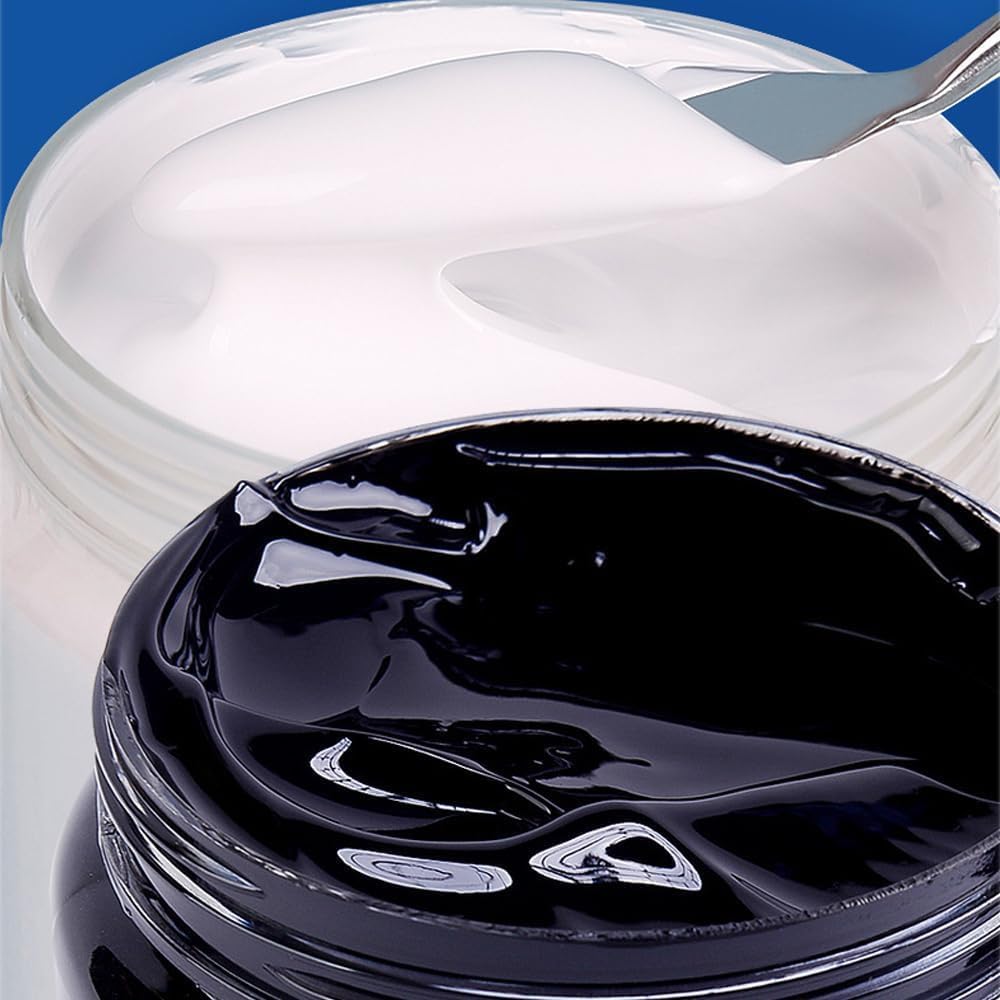 Alayjah, 500ML Black & White Acrylic Gesso Base Paint,1 Piece,Fine Quality, Fast-Dry Art Primer for Canvas & Craftsالايجاه، طلاء أساس جيسو أكريليك أسود وأبيض سعة 500 مل، قطعة واحدة، جودة عالية، أساس فني سريع الجفاف للكانفس والأشغال اليدوية