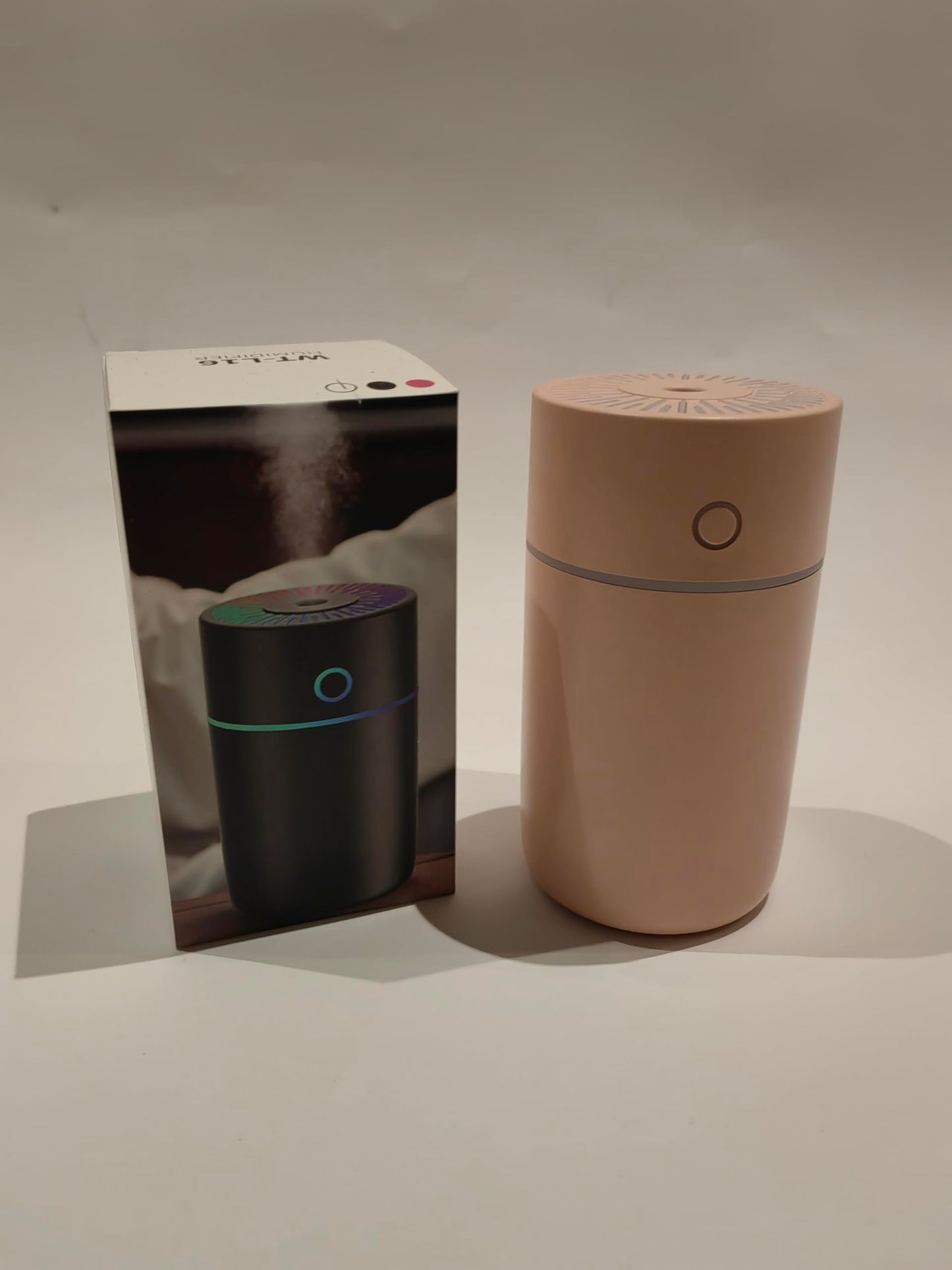 Ultrasonic Cooler Air Mist Humidifier USB with Colorful Light مرطب وملطف الجو للسيارة او المكتب يعمل بالموجات الصوتية مع اضاءة ملونة وشاحن يو اس بي