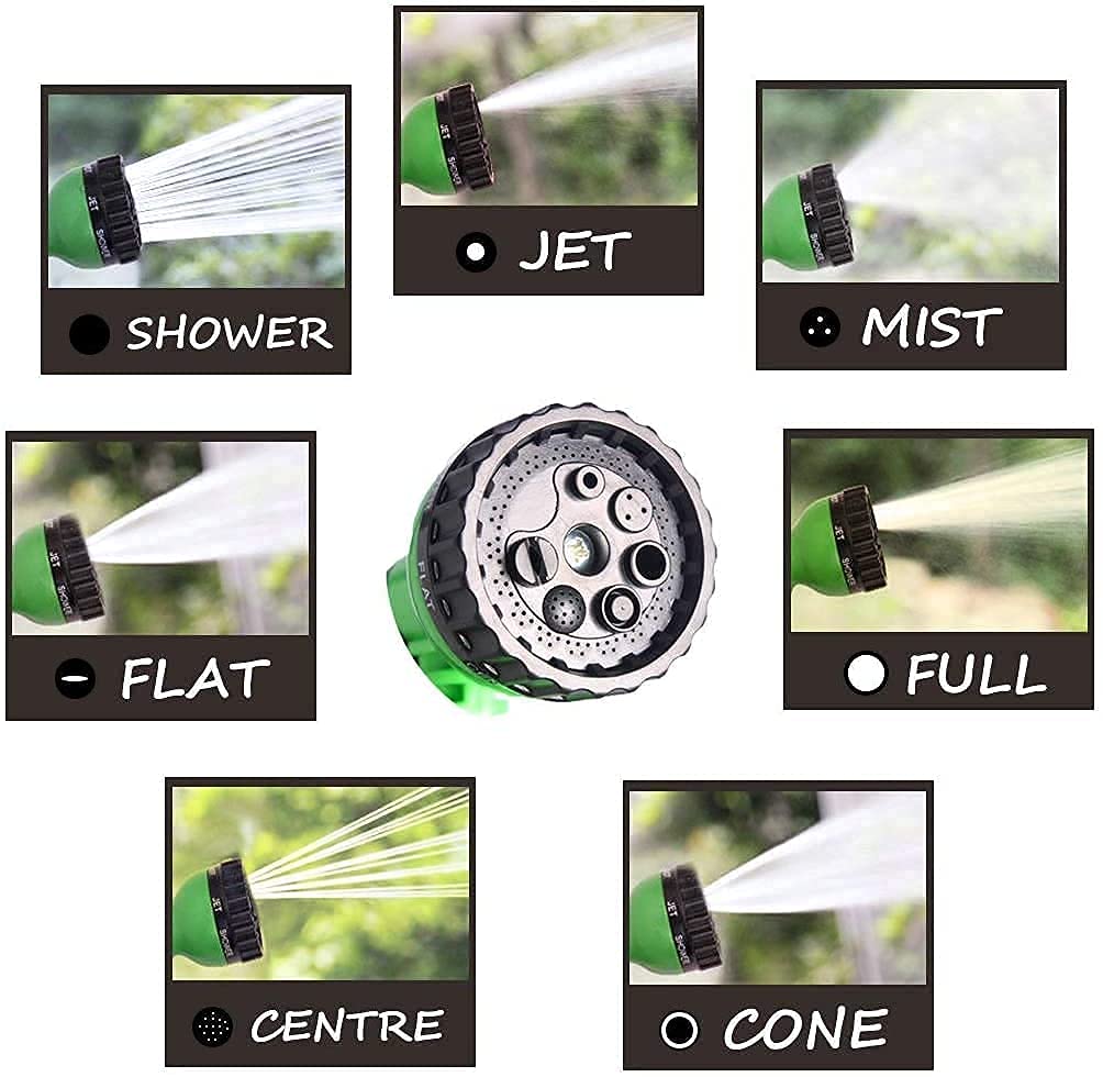 Expandable Cleaning Water Hose Flexible Lawn Hose with Connector for Car Washing خرطوم مياه قابل للتوسيع خرطوم مرن للحديقة مع موصل لغسل السيارات.