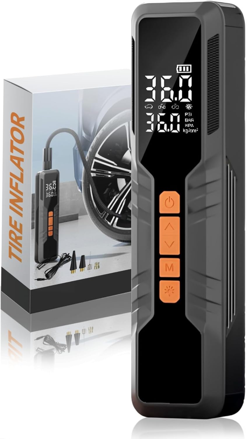 Alayjah, Premium Portable Low Noise Compact Compressor,  Air flow 20L/Min, Single cylinder, 150PSI 10.8BAR, Food Flash Flicker Red and White Lights, , 1 Year Warranty 11100120