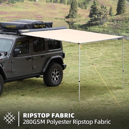 Alayjah Car Pull-Out Roof Rack Shade 2x3M, Waterproof, Easy Open/Close, 3Y Warranty,With Tools and Bracketsمظلة سقف سيارة قابلة للسحب 2×3 متر، مقاومة للماء، سهلة الفتح والإغلاق، ضمان 3 سنوات، مع الأدوات والحوامل