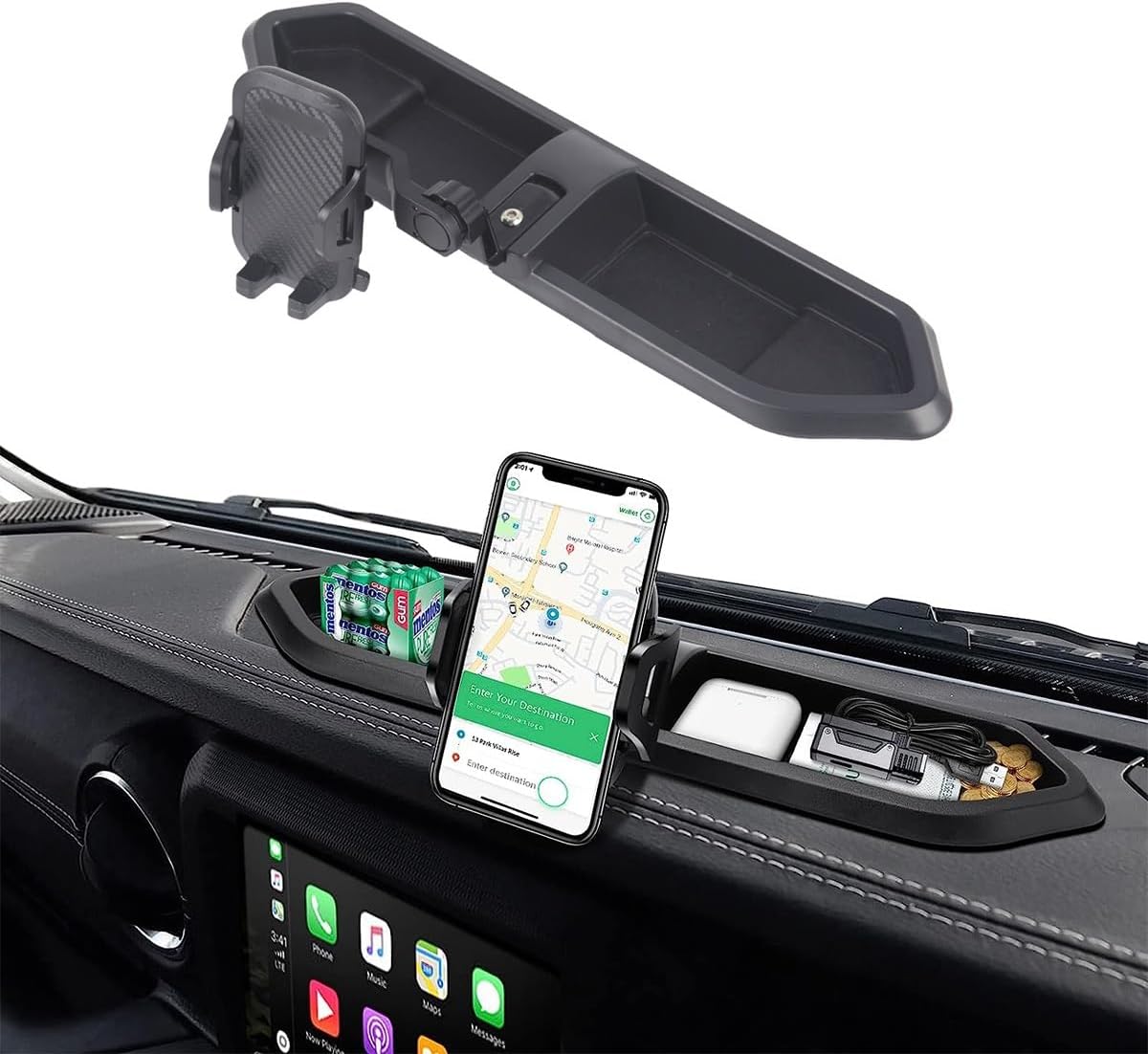 Phone Mount compatible with 2018-2023 Jeep Wrangler Gladiator حامل هاتف جيب رانجلر جلاديتور