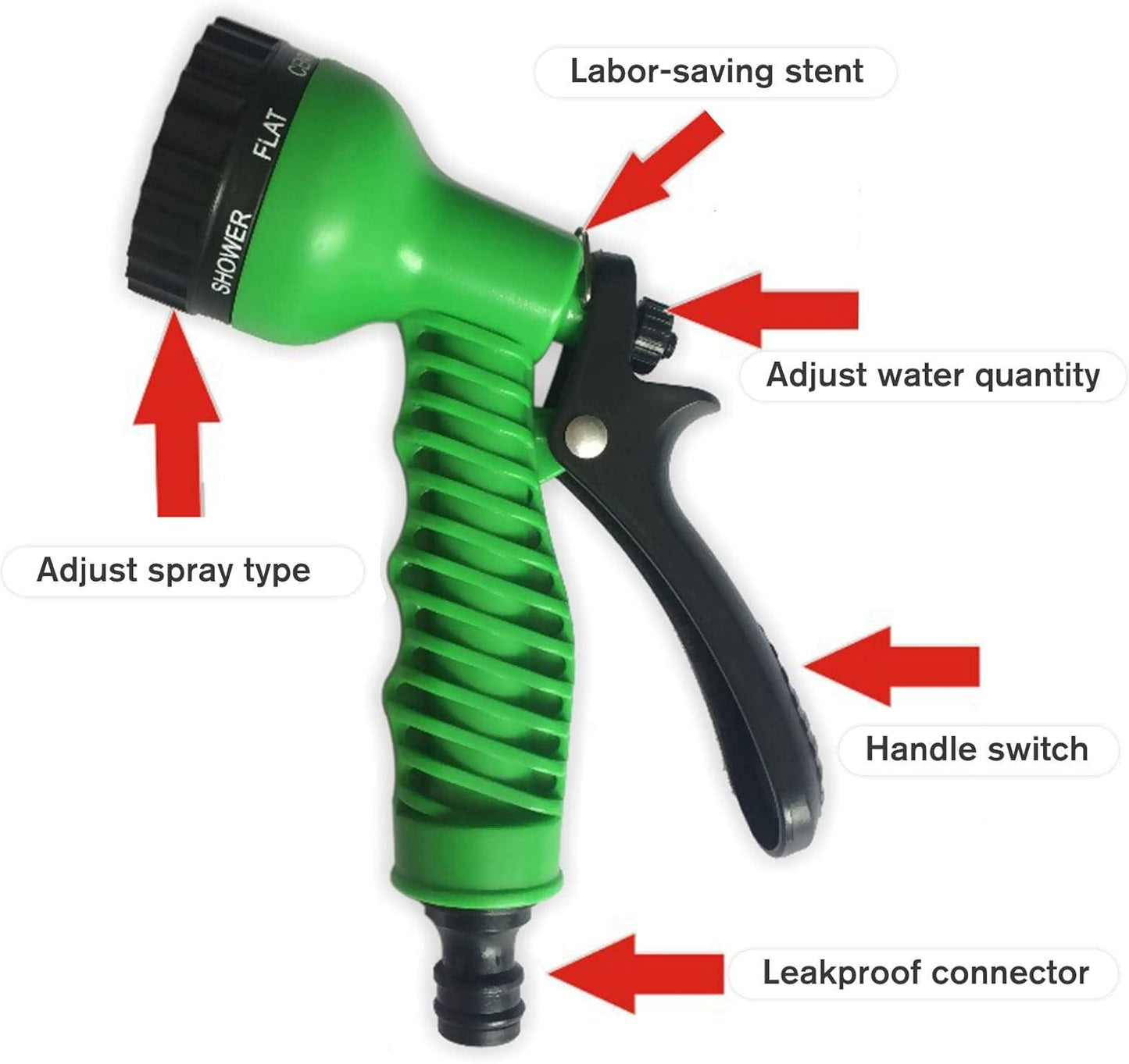 Expandable Cleaning Water Hose Flexible Lawn Hose with Connector for Car Washing خرطوم مياه قابل للتوسيع خرطوم مرن للحديقة مع موصل لغسل السيارات.