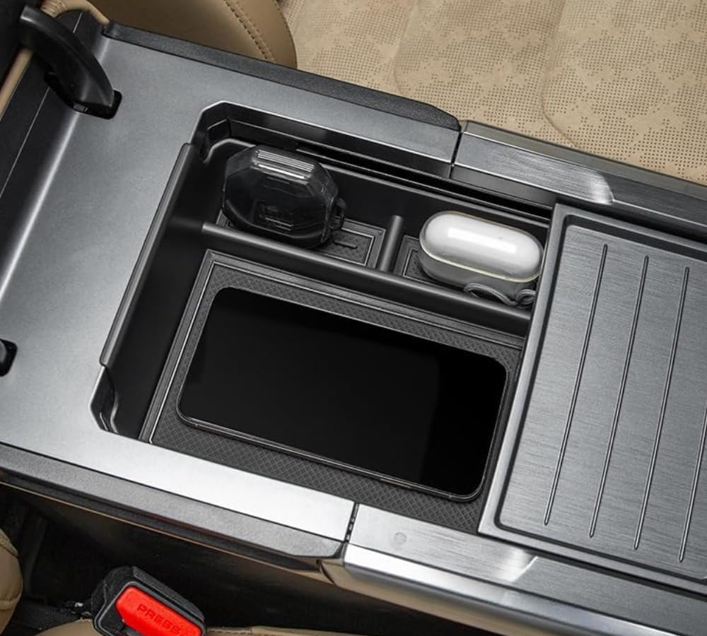 Alayjah, Center Console Organizer for Jetour Traveler T2, 1 Pc, Armrest Storage Box, Extra Space in Front of Armrest منظم الكونسول الوسطي لجيتور ترافلر T2، صندوق تخزين لمسند الذراع، تصميم أسود متين (Special Prices for Sellers  اسعار خاصة للتجار )