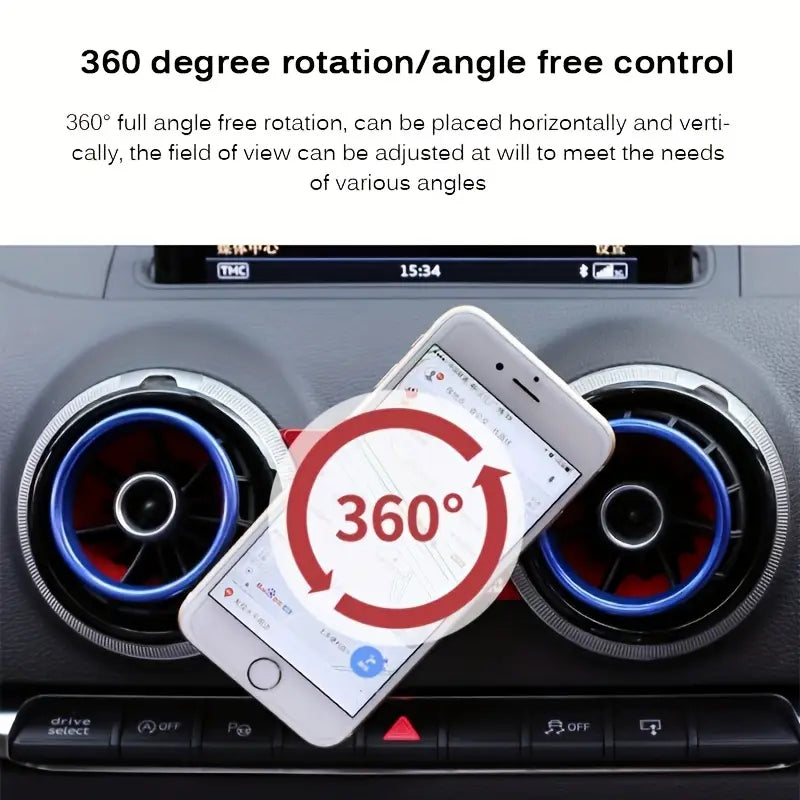 360° Degree Rotatable Dedicated Phone Holder computable with Audi A3 2012-2018 حامل هاتف لسيارة اودي مع مغناطيس