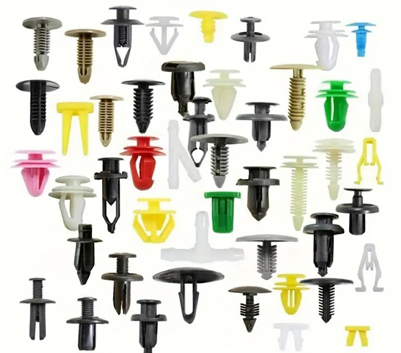 100pcs Universal Plastic Snap Clip  Fastening  كليبات سيارة 100 حبة