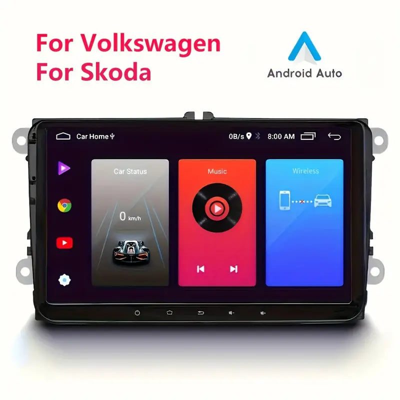 Carplay 9-inch Touchscreen Android Compatible with Volkswagen Skoda Seat كاربلاي شاشة اندرويد 9 انش تناسب فولكسفاجن سكودا سيات