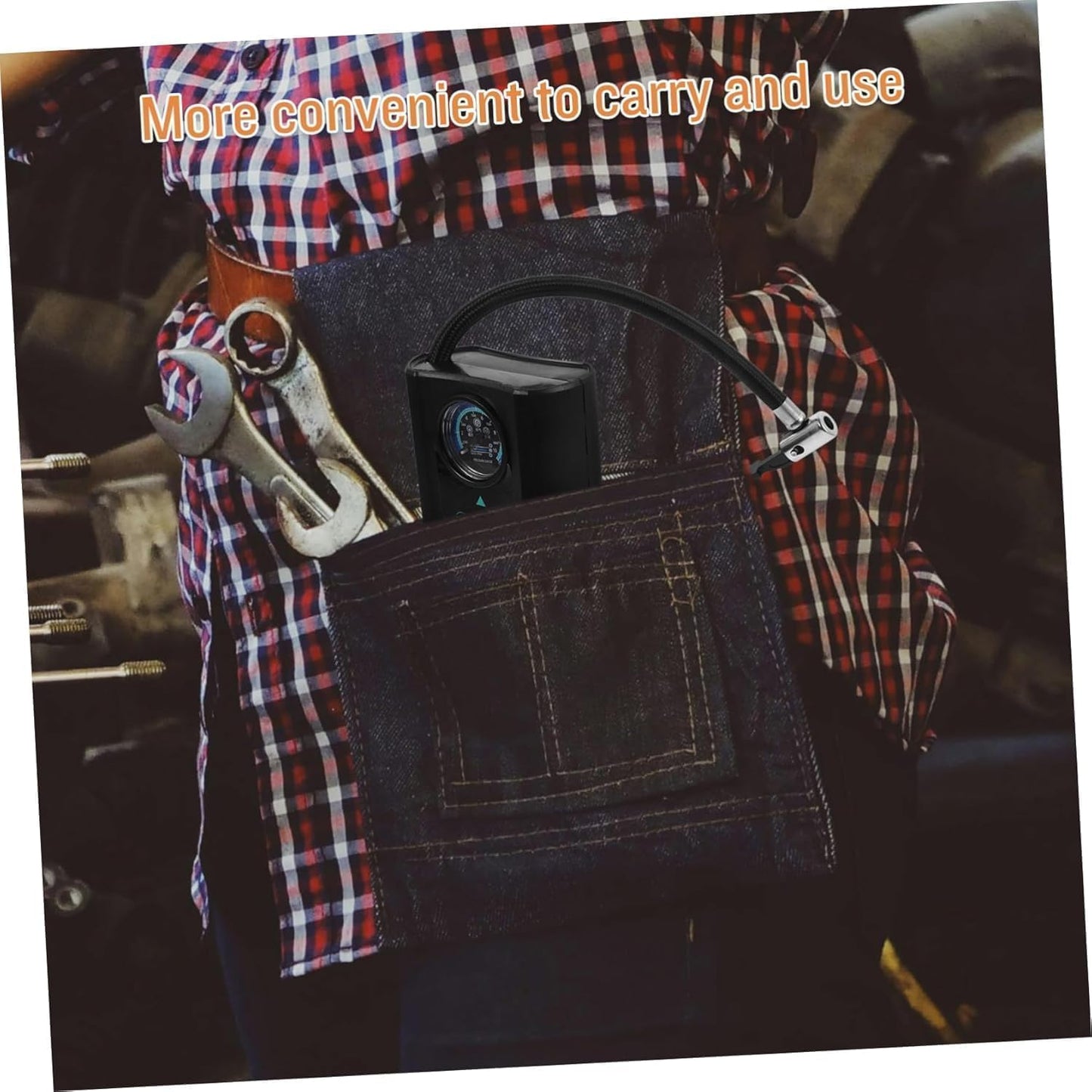 Portable Electric Air Compressor, 1 Piece, Tire Inflator Pump for Fast Emergency Use, Compact & Easy to Carry,Compact Size ضاغط هواء كهربائي محمول، قطعة واحدة، مضخة نفخ إطارات للاستخدام السريع في حالات الطوارئ، مدمج وسهل الحمل، بحجم صغير