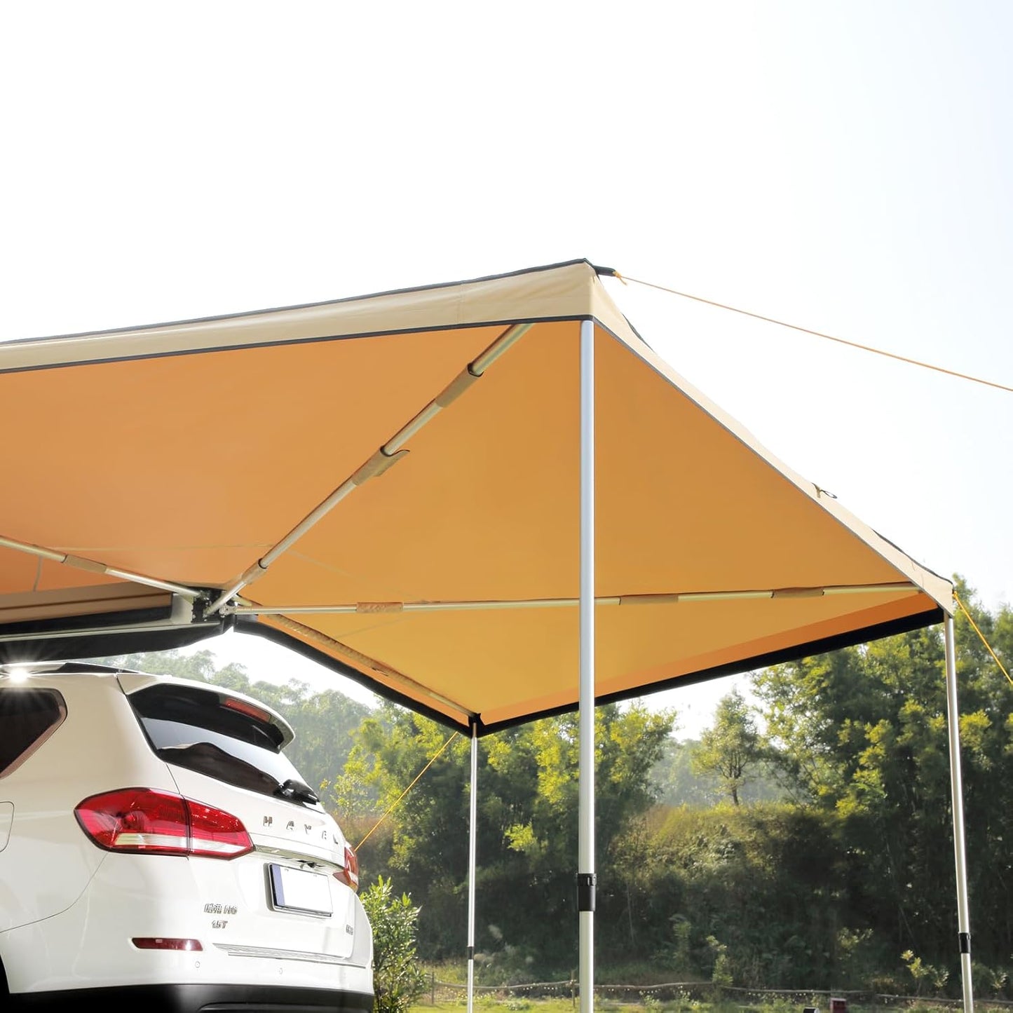 Alayjah 270° Retractable Vehicle Awning for SUV/Truck/Van – Weatherproof, Adjustable, Includes Bag مظلة سيارة قابلة للسحب 270° للمركبات الرياضية/الشاحنات/الفان – مقاومة للطقس، قابلة للتعديل، تشمل حقيبة