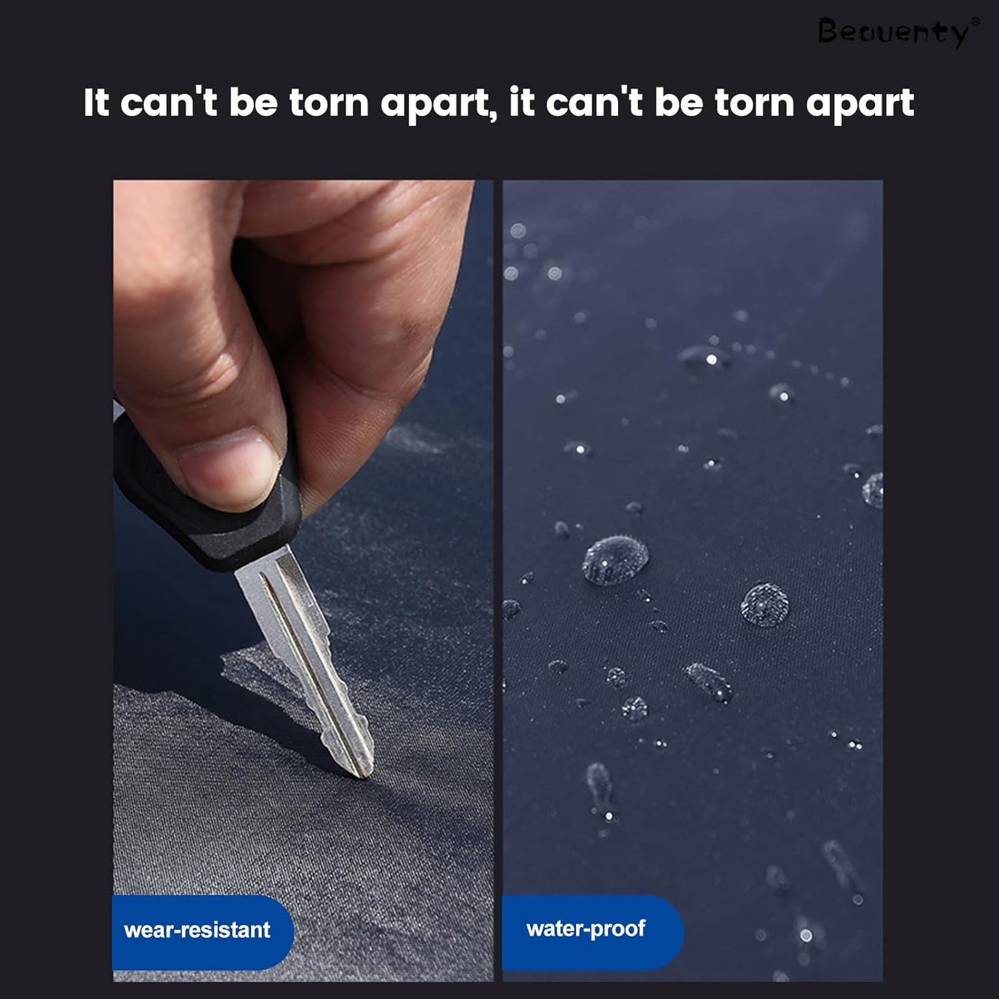 Alayjah Waterproof Car Cover XL, Black Polyester, Dustproof, UV & Rain Protection, Reflective Strips, Free Straps غطاء سيارة ألايجاه مقاوم للماء مقاس XL، بوليستر أسود، مقاوم للغبار، حماية من الأشعة فوق البنفسجية والمطر، بشرائط عاكسة، مع أحزمة مجانية