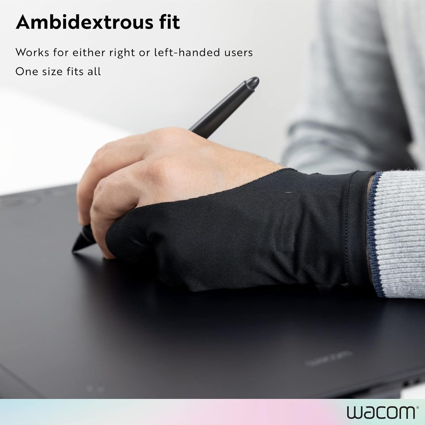 Alayjah, Two-Finger Non-Slip Art Glove, 1 Piece, Smudge-Free Drawing Support for Artists & Digital Painting  قفاز فني غير قابل للانزلاق بإصبعين  قطعة واحدة، يمنع التلطخ ويدعم الرسم للفنانين والرسم الرقمي