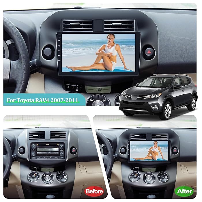 فريم + شاشة 2 screen and frame  Toyota Rav4 2007 تويوتا راف4