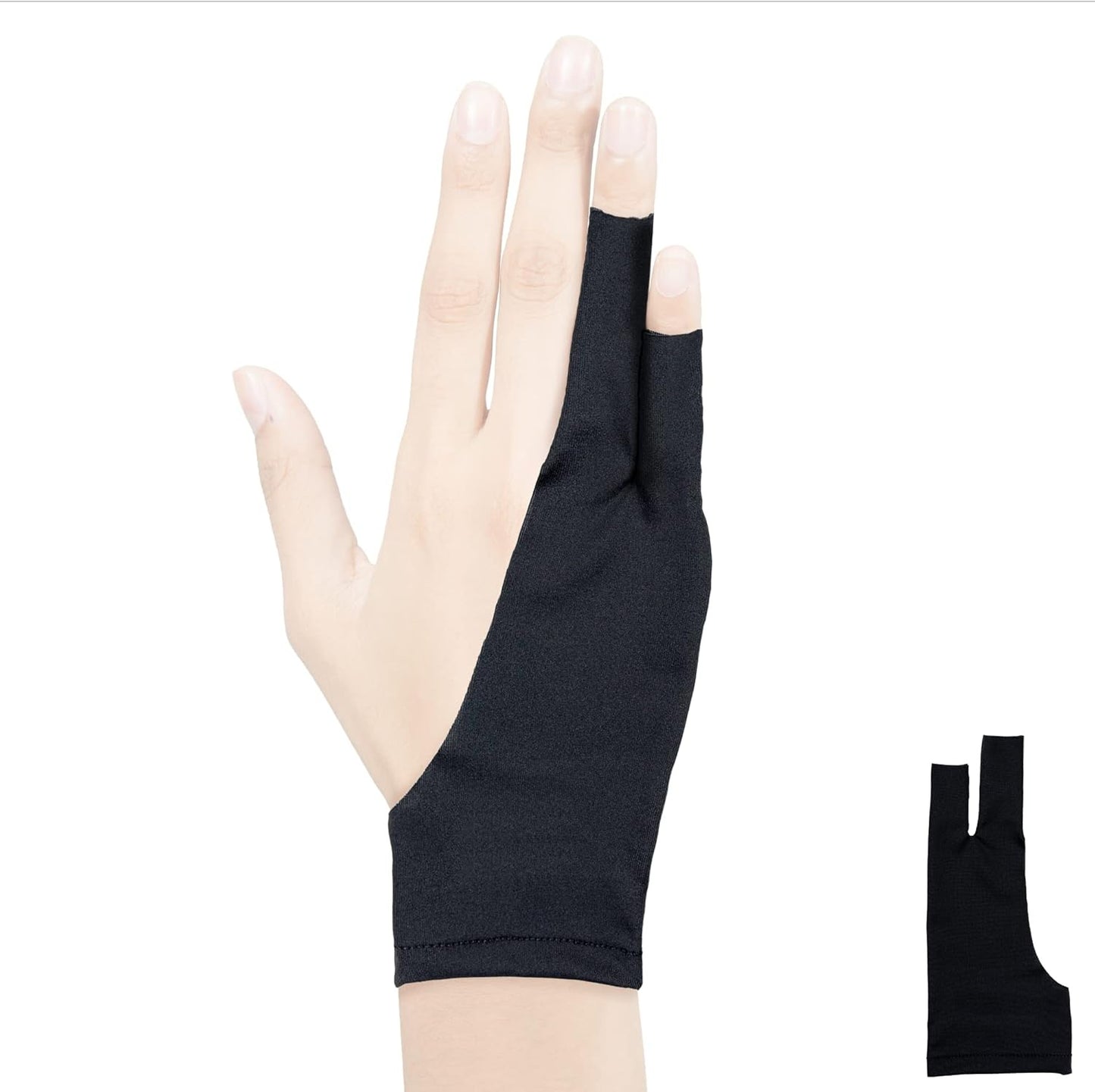 Alayjah, Two-Finger Non-Slip Art Glove, 1 Piece, Smudge-Free Drawing Support for Artists & Digital Painting  قفاز فني غير قابل للانزلاق بإصبعين  قطعة واحدة، يمنع التلطخ ويدعم الرسم للفنانين والرسم الرقمي