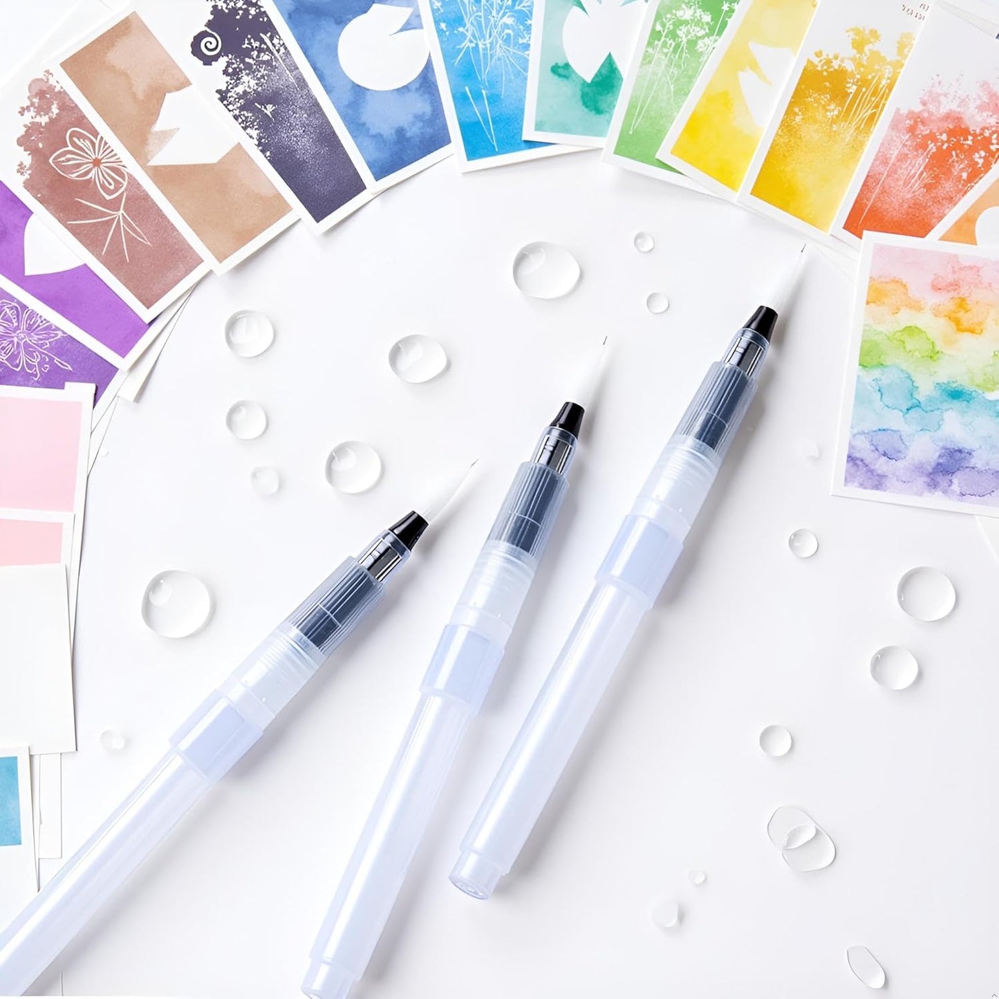 Alayjah, Professional Water Brush Pen , Set of 3 Pieces L M S, 20100040 قلم فرشاة ماء، قطعة واحدة، أداة تلوين قابلة لإعادة التعبئة للألوان المائية والغواش، (Special Prices for Sellers اسعار خاصة للتجار )