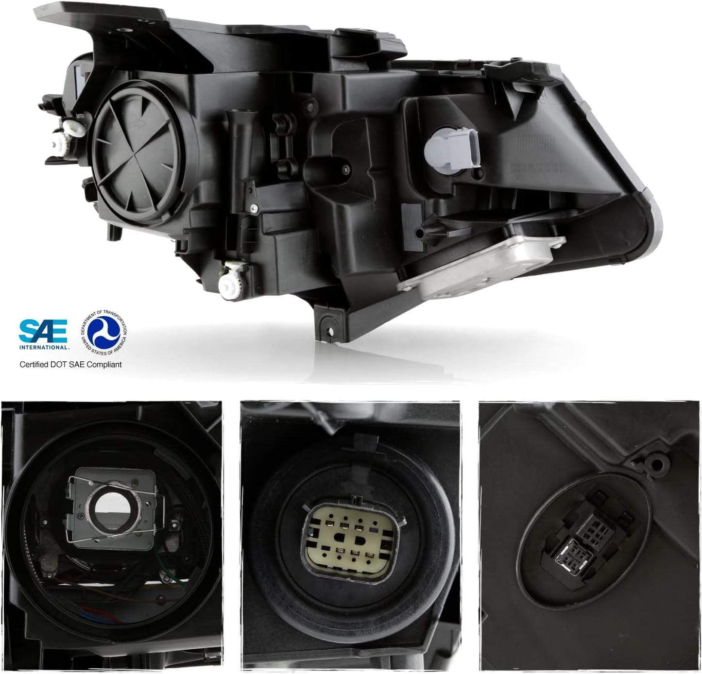 2016-2018 Chevy Camaro 2019-2023 ZL1 [HID/Xenon] Black Projector Headlight with LED Tube Running Lamp  ليتات اصطابات خلفية شفرولية كمارو بروجكتر