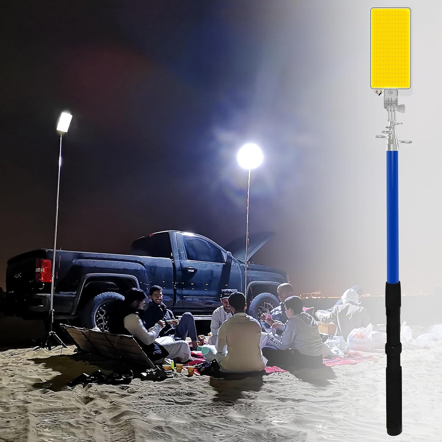 Desert LED Telescopic Light مصباح ليت السنارة للبر