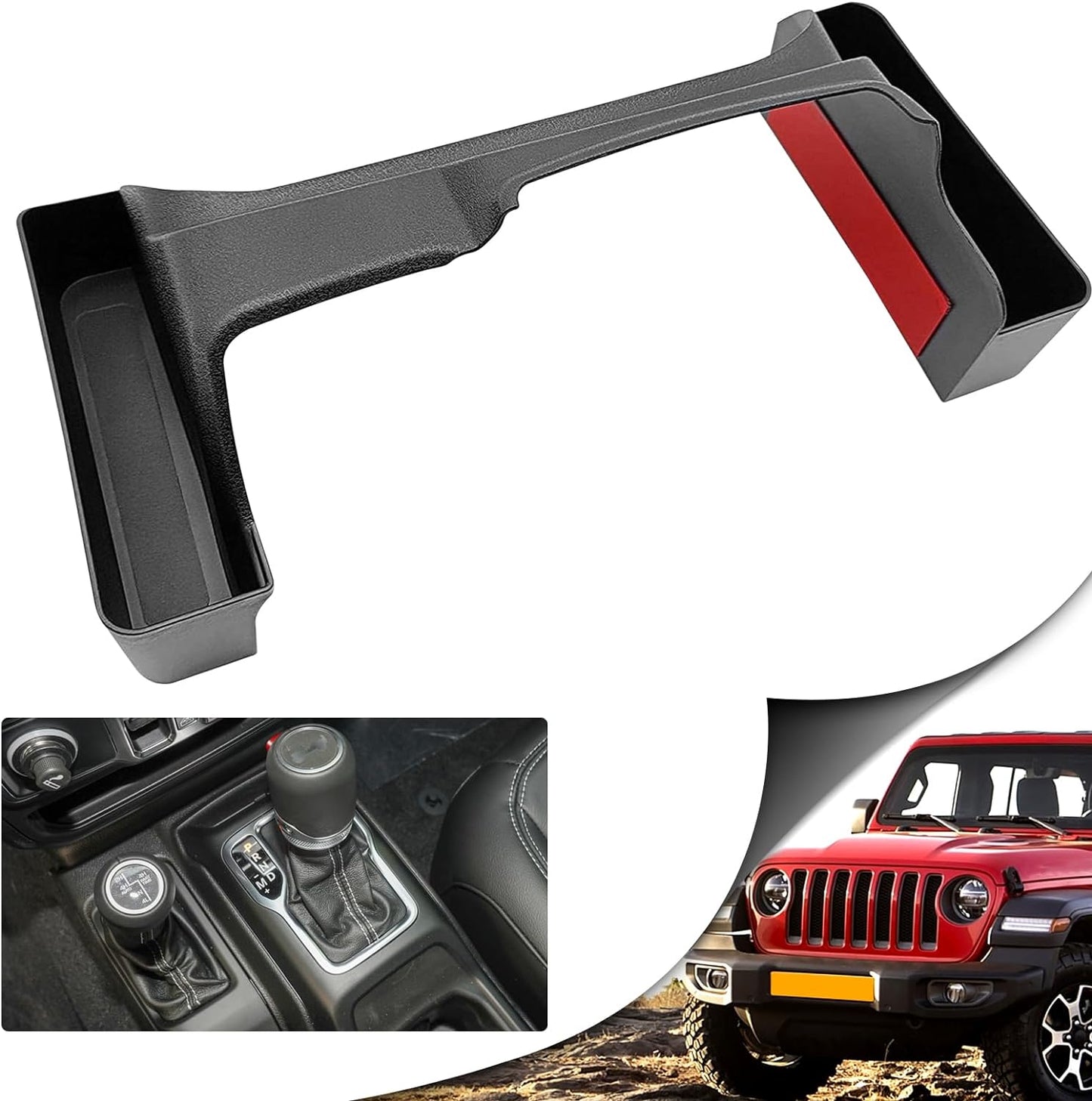 Gear Storage Box Compatible with 2018 2019 2020 2021 2022 Jeep Wrangler Gladiator أماكن تخزين للجير جيب رانجلر جلاديتر