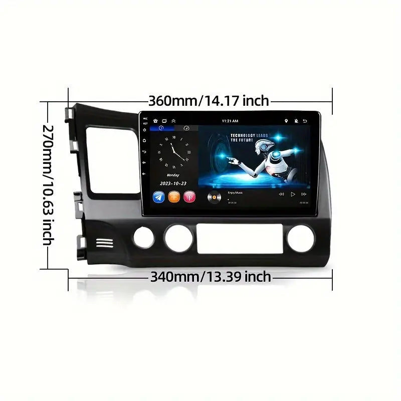 Multimedia Android 13 Navigation carplay Combatable with Honda Civic 8 2005 - 2012 شاشة اندرويد كاربلاي متواففة مع هوندا سيفيك