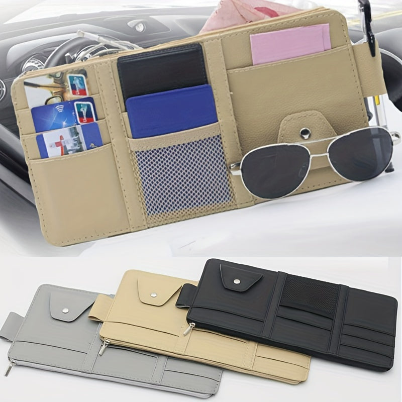 Sun Visor Card Organizer Holder Business Card Holder Pocket Organizer  Sunglasses خاجب الشمس حامل ومُنظِم البطاقات