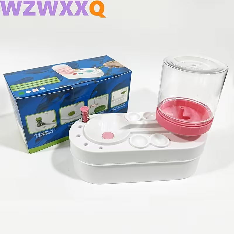 Alayjah, 2025 Expandable Paint Brush Rinser & Tray, Water Circulation Cleaner for All Paint Types منظف فرشاة دهان قابل للتوسيع 2025 مع صينية ومرشح مياه لجميع أنواع الطلاء
