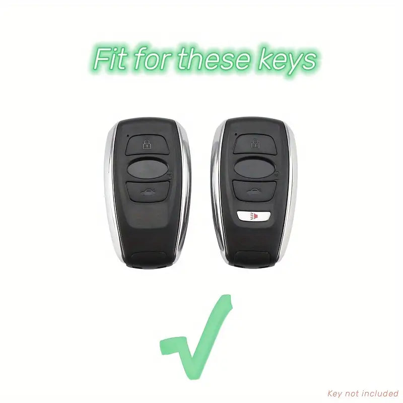 Key Cover With Keychain compatible with Subaru Forester Outback Ascent Crosstrek BRZ Impreza STI Legacy WRX عطاء مفتاح سوبارو فورست اوتباك امبريزا