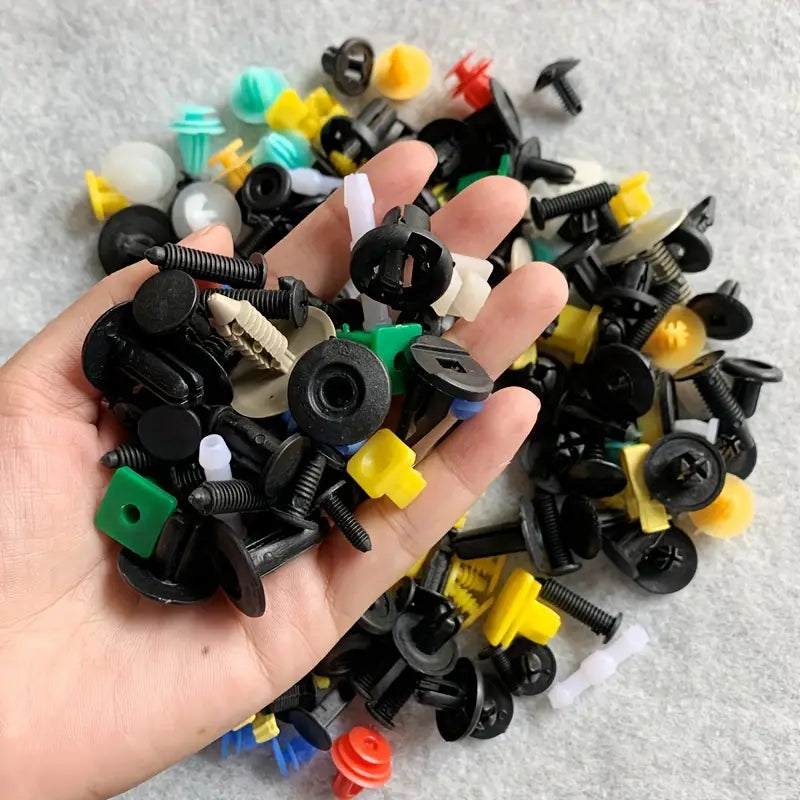 100pcs Universal Plastic Snap Clip  Fastening  كليبات سيارة 100 حبة