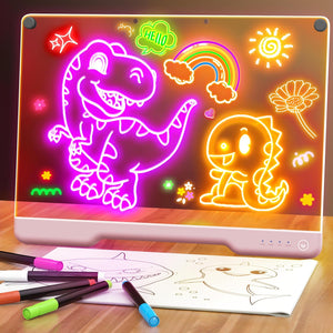 لوحة رسائل أكريليك LED مع إضاءة – لوحة كتابة قابلة للمسح الجاف ورسم يومي مع ختم شفافLED Acrylic Message Board with Light – Daily Drawing Signage & Dry Erase Writing Board with Clear Sealing