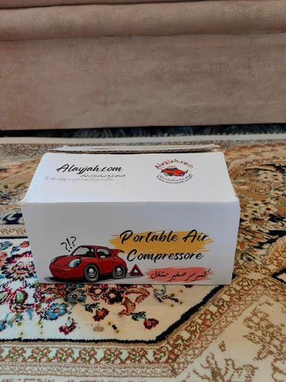Portable Electric Air Compressor, 1 Piece, Tire Inflator Pump for Fast Emergency Use, Compact & Easy to Carry,Compact Size ضاغط هواء كهربائي محمول، قطعة واحدة، مضخة نفخ إطارات للاستخدام السريع في حالات الطوارئ، مدمج وسهل الحمل، بحجم صغير