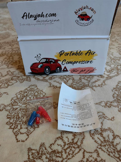 Portable Electric Air Compressor, 1 Piece, Tire Inflator Pump for Fast Emergency Use, Compact & Easy to Carry,Compact Size ضاغط هواء كهربائي محمول، قطعة واحدة، مضخة نفخ إطارات للاستخدام السريع في حالات الطوارئ، مدمج وسهل الحمل، بحجم صغير