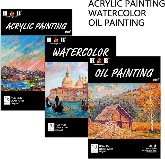 Alayjah, A4 Oilcolor Painting Pad, 1 Piece, Premium Textured Paper for Smooth Oil Painting, Ideal for Artists & Beginnersألايجاه، دفتر رسم بألوان الزيت مقاس A4،  20100442 قطعة واحدة – ورق عالي الجودة بسطح ملمس مثالي للرسم الزيتي، مناسب للفنانين والمبتدئين