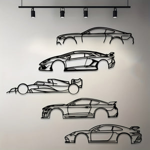 Metal Formula Racing Car Wall Art لوحة فنية جدارية لسيارة سباق الفورمولا المعدنية