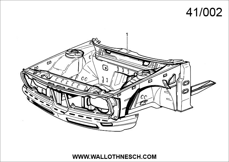 E30 BMW  front structure   هنكل امامي شاسي
