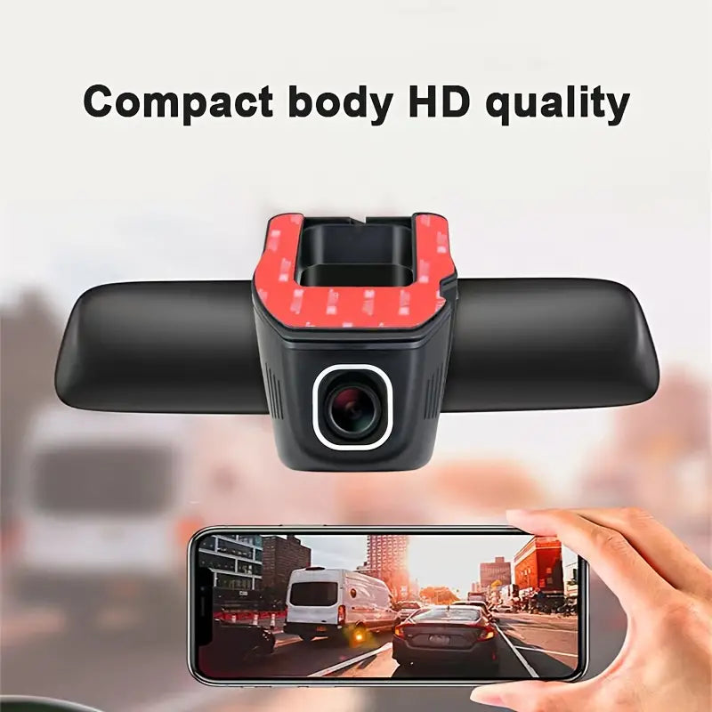 1 year warranty 1080P HD Dash Cam Camera كاميرا with Night Vision, Wireless WiFi and  Gift 32GB Memory Card ضمان سنة داش كام مع ميزة التصوير الليلي وايرلس ومعها هدية بطاقة ذاكرة 32جيجا