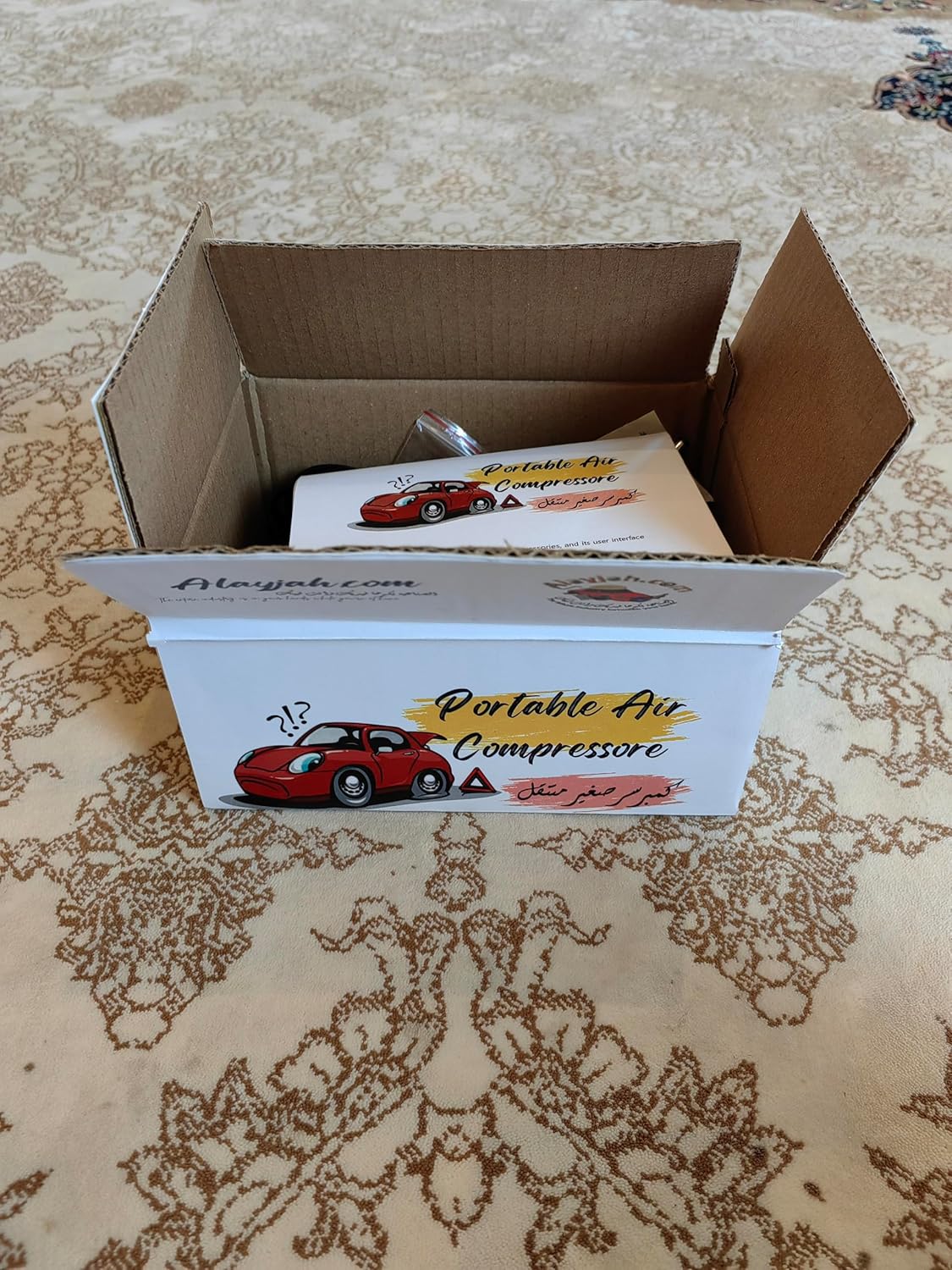 Portable Electric Air Compressor, 1 Piece, Tire Inflator Pump for Fast Emergency Use, Compact & Easy to Carry,Compact Size ضاغط هواء كهربائي محمول، قطعة واحدة، مضخة نفخ إطارات للاستخدام السريع في حالات الطوارئ، مدمج وسهل الحمل، بحجم صغير